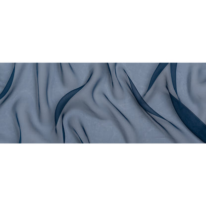 Famous Australian Designer Navy Lightweight Silk Organza Full