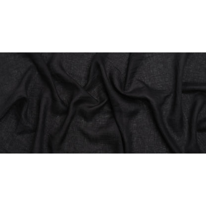 Famous Australian Designer Black Lightweight Linen Shirting Full