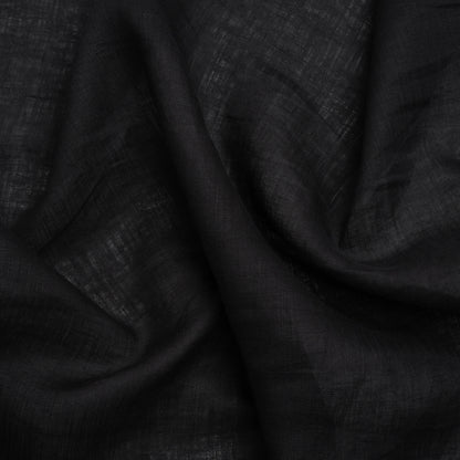 Famous Australian Designer Black Lightweight Linen Shirting