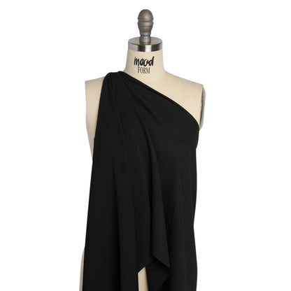 Famous Australian Designer Black Drapey Polyester Woven Drape