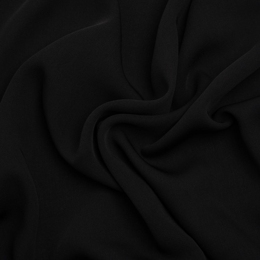 Famous Australian Designer Black Drapey Polyester Woven
