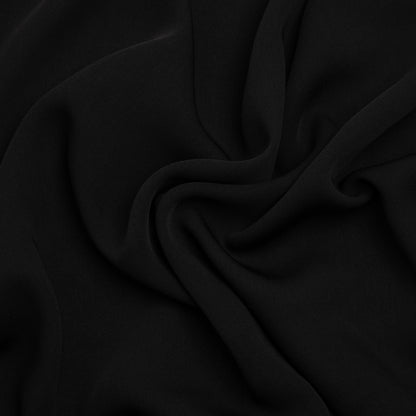 Famous Australian Designer Black Drapey Polyester Woven