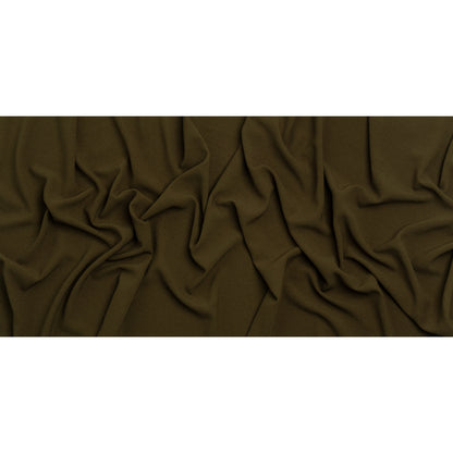 Famous Australian Designer Olive Green Stretch Polyester Crepe Full
