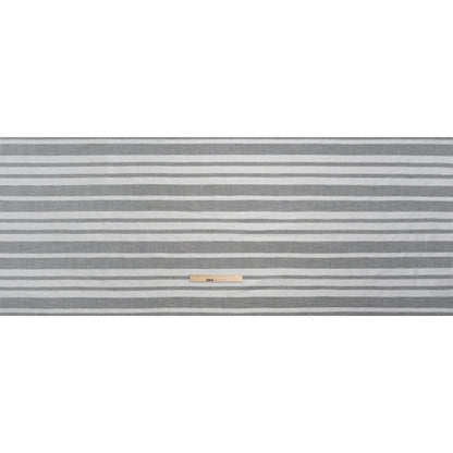 Famous Australian Designer White Sheer Stripes Polyester Woven Full