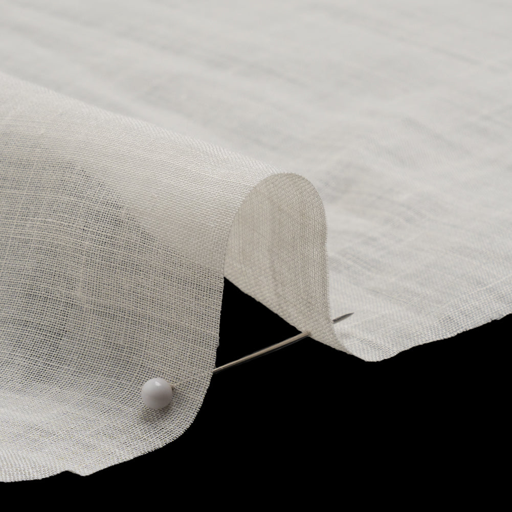 Famous Australian Designer Cream Lightweight Ramie Woven Detail