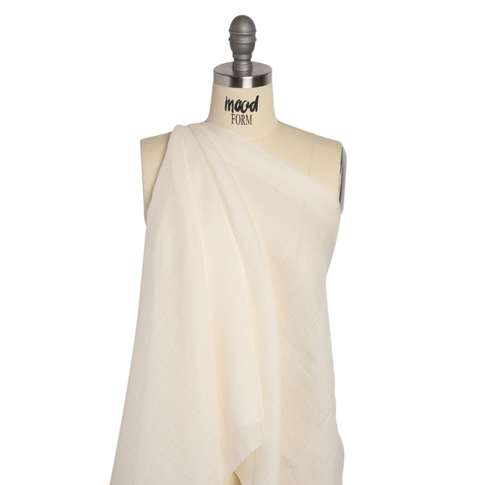 Famous Australian Designer Cream Lightweight Ramie Woven Drape