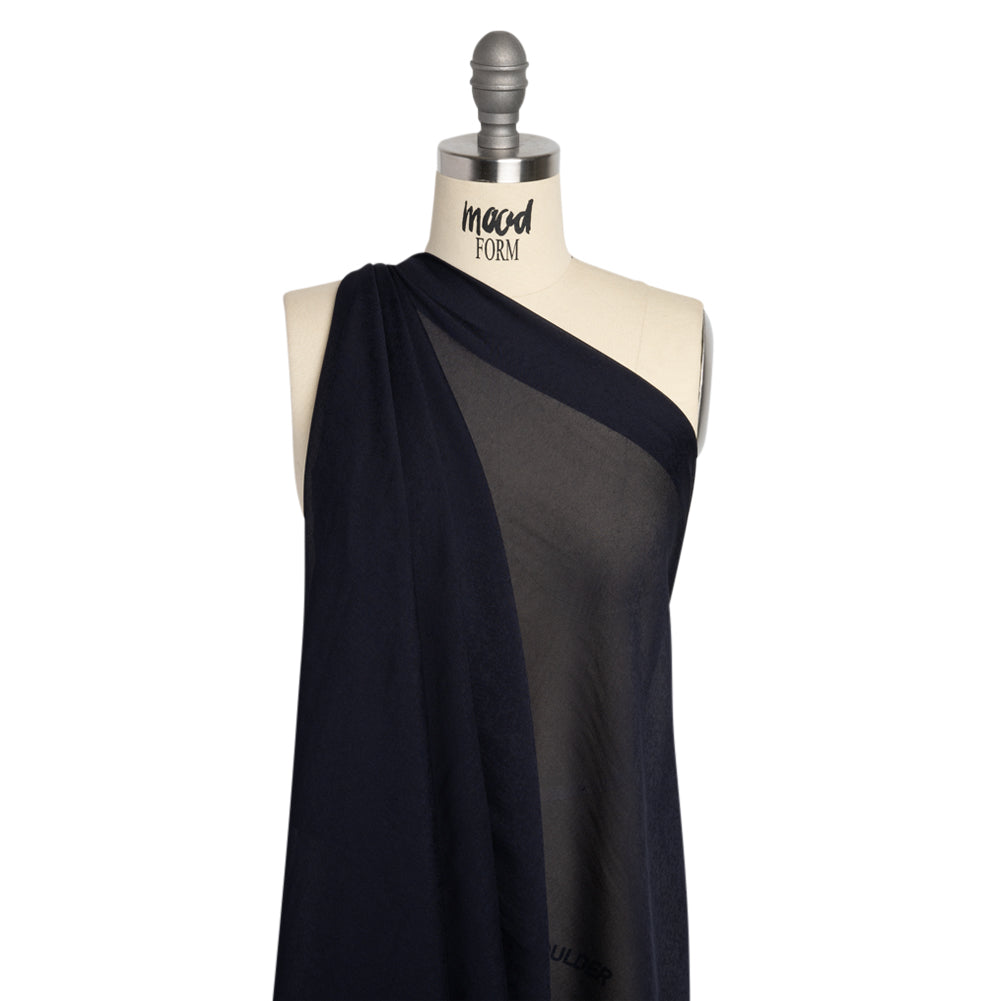Famous Australian Designer Midnight Viscose Georgette Drape