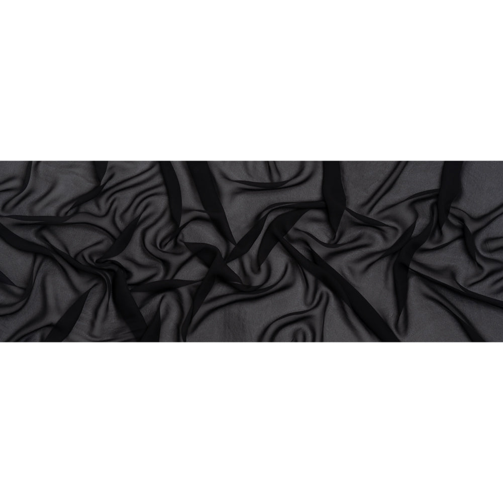 Famous Australian Designer Black Viscose Georgette Full