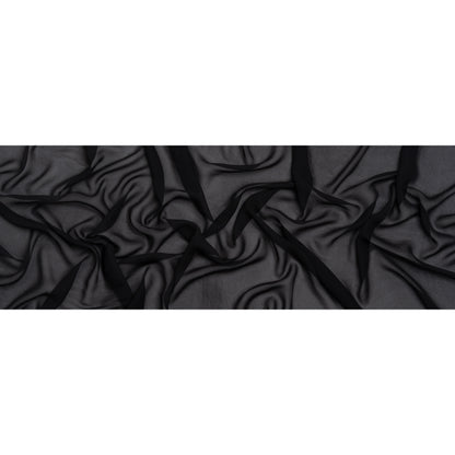Famous Australian Designer Black Viscose Georgette Full