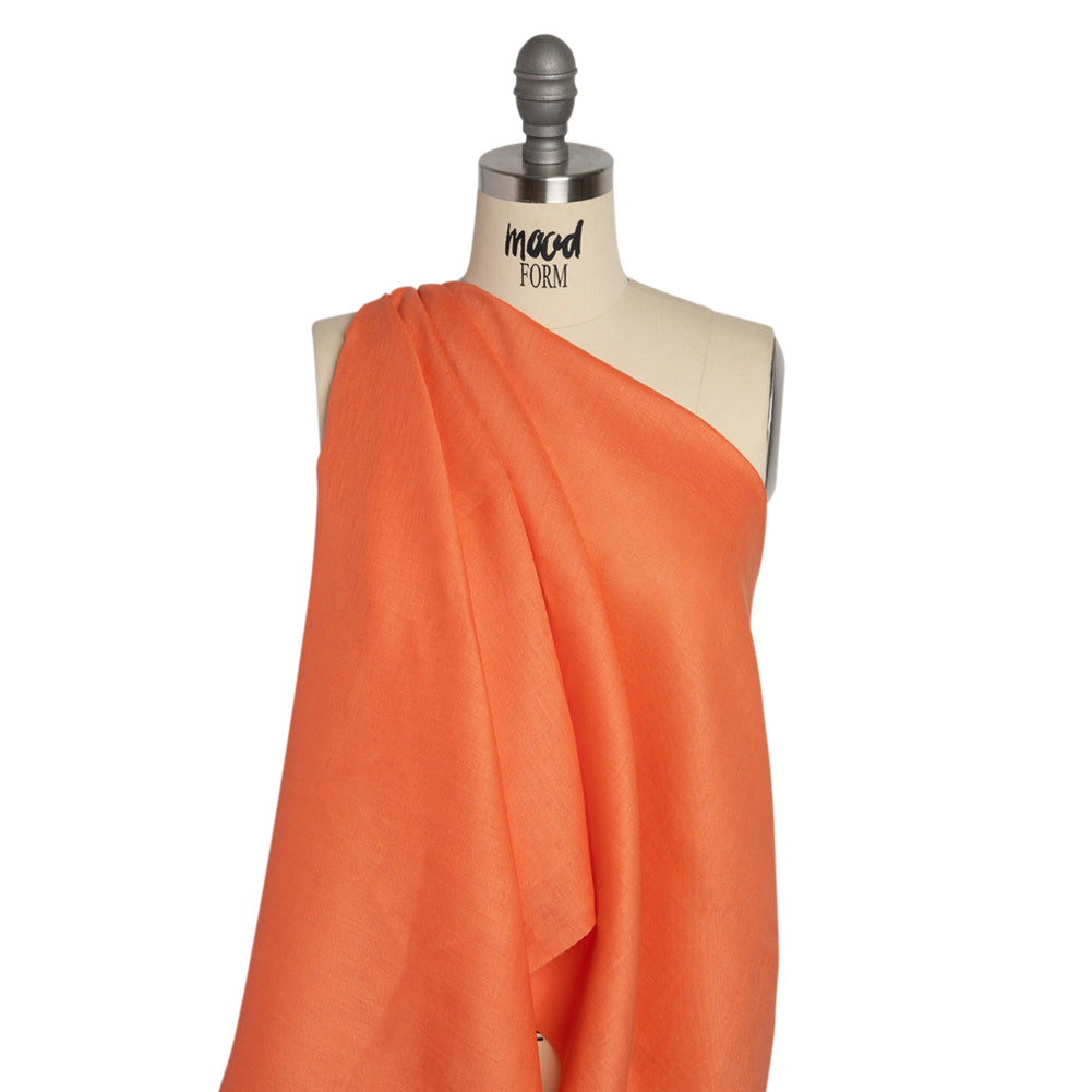 Famous Australian Designer Salmon Lightweight Linen Woven Drape