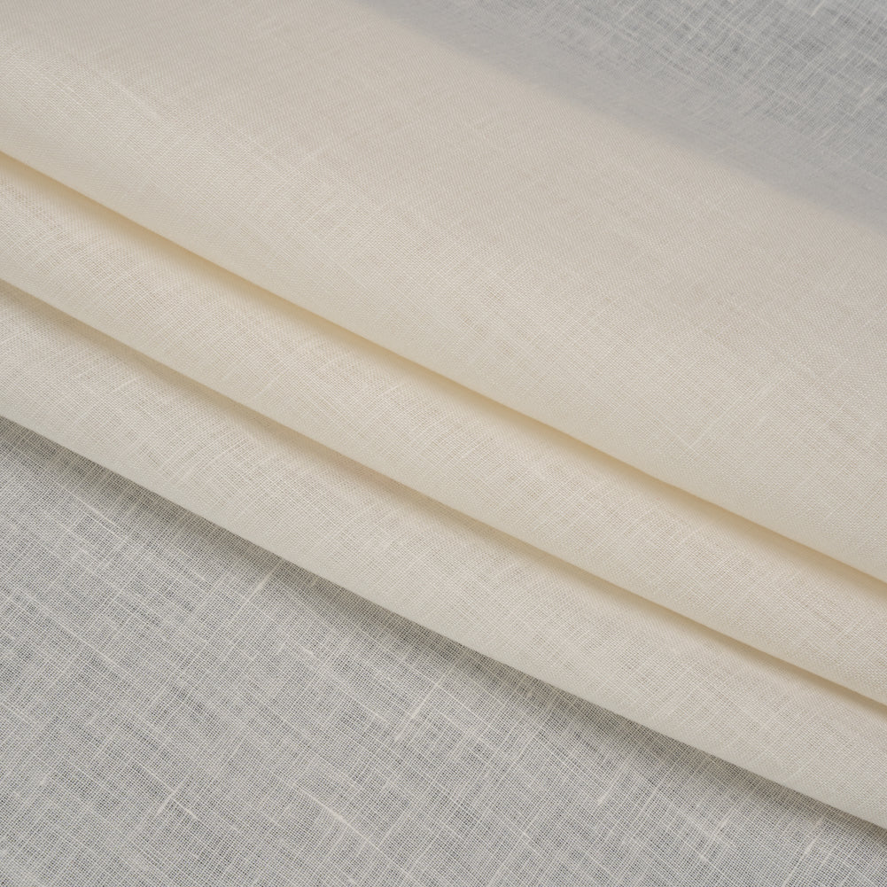 Famous Australian Designer Ivory Lightweight Linen Woven Folded