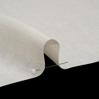 Famous Australian Designer Ivory Lightweight Linen Woven Detail