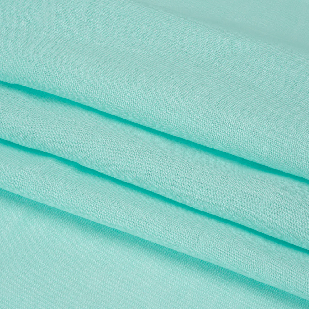Famous Australian Designer Robin's Egg Blue Lightweight Linen Woven Folded