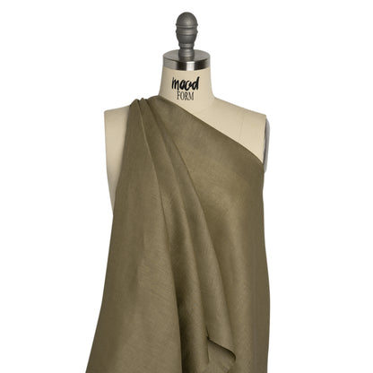 Famous Australian Designer Olive Lightweight Linen Woven Drape