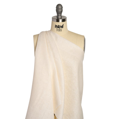 Famous Australian Designer Cream Lightweight Linen Woven Drape