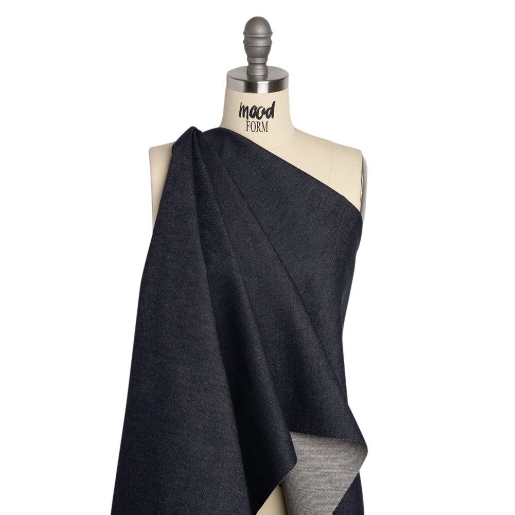 Famous Australian Designer Classic Indigo Cotton Denim Drape
