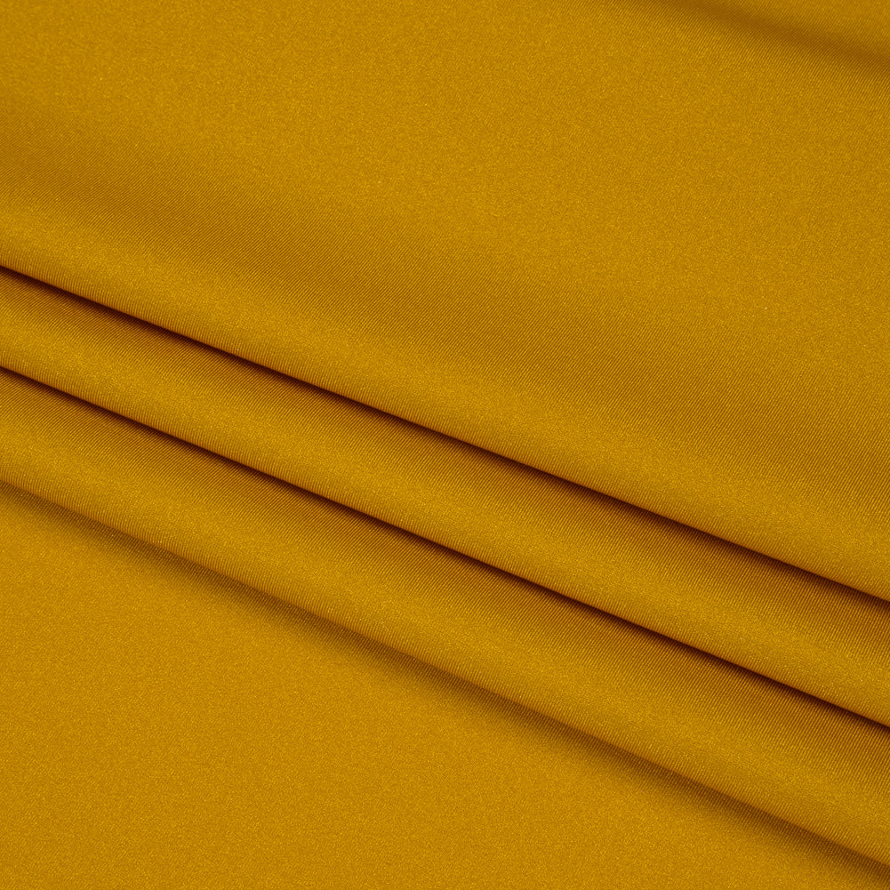 Famous Australian Designer Goldenrod Shimmering Stretch Polyamide Tricot Folded