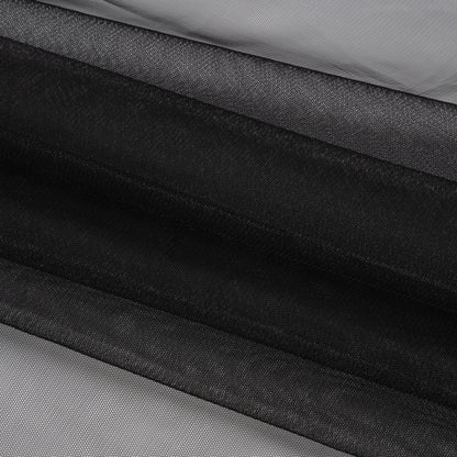 Famous Australian Designer Black Polyester Tulle Folded