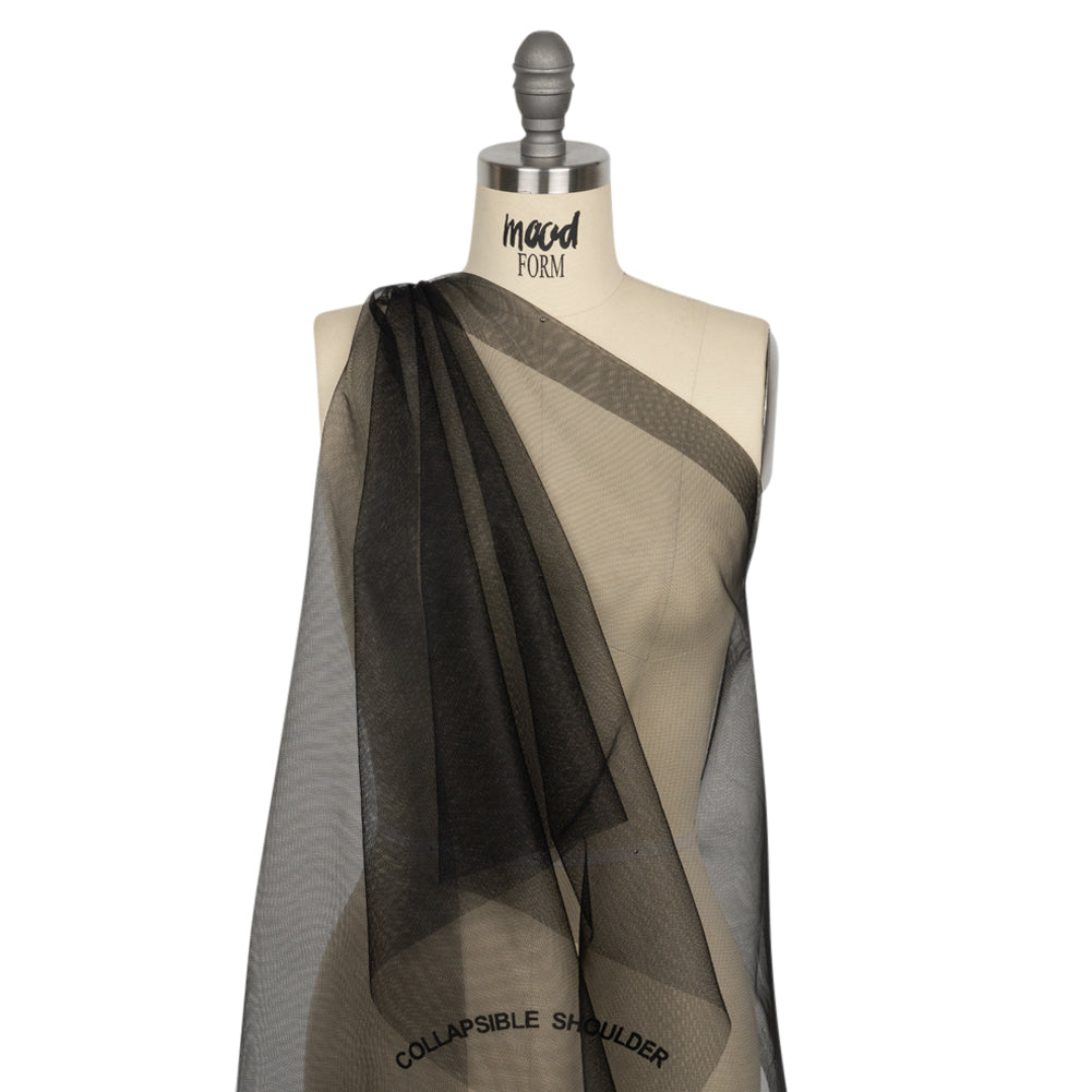 Famous Australian Designer Black Polyester Tulle Drape