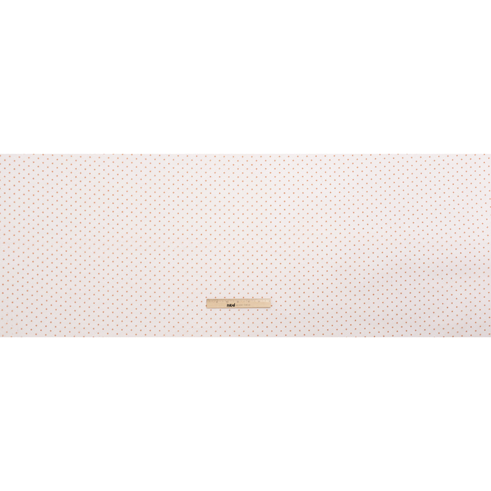Famous Australian Designer Peach Little Flocked Polka Dots Polyester Tulle Full