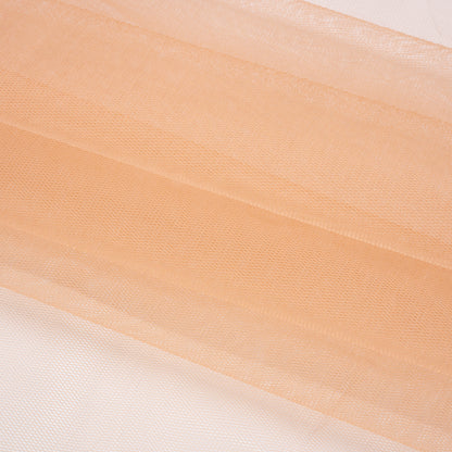 Famous Australian Designer Apricot Nectar Stiff Polyester Tulle Folded