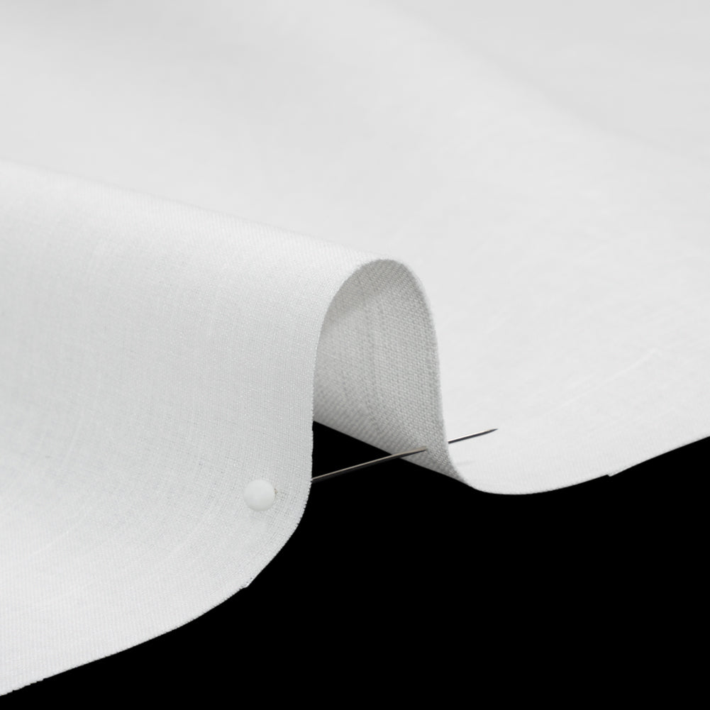 Famous Australian Designer White Linen and Cotton Woven with Soft Polyester Backing Detail