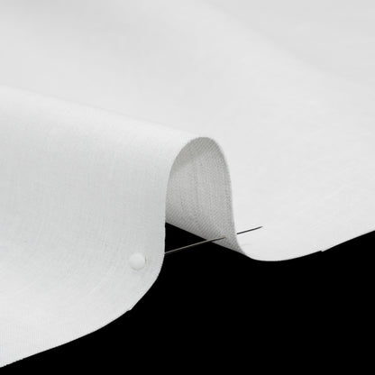 Famous Australian Designer White Linen and Cotton Woven with Soft Polyester Backing Detail
