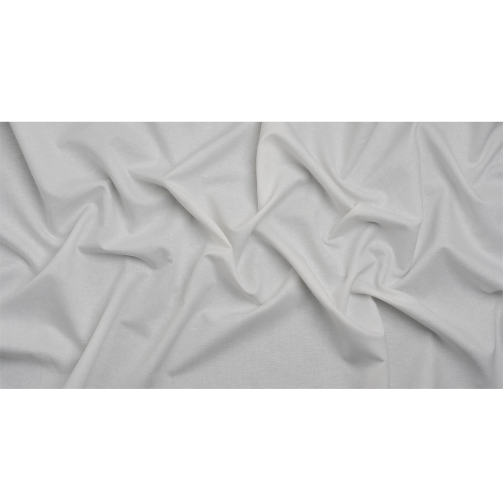 Famous Australian Designer White Linen and Cotton Woven with Soft Polyester Backing Full