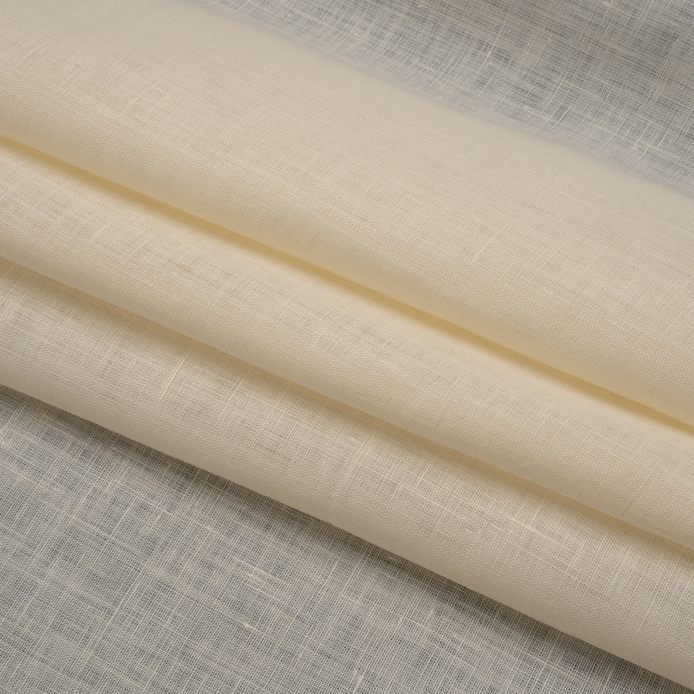 Famous Australian Designer Cream Lightweight Linen Woven Folded