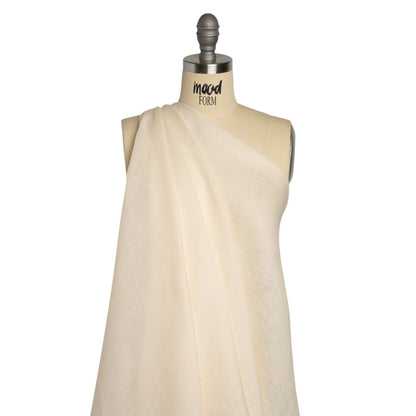 Famous Australian Designer Cream Lightweight Linen Woven Drape