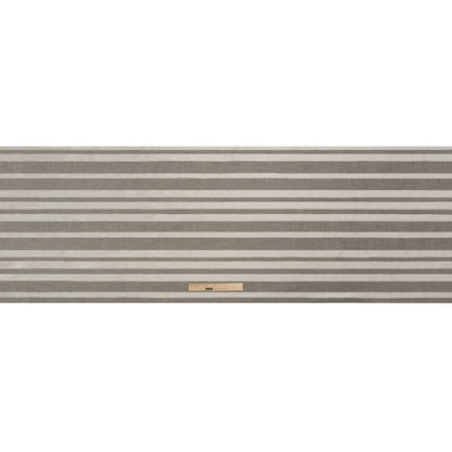 Famous Australian Designer Beige Striped Polyester Burnout Woven Full