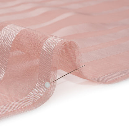 Famous Australian Designer Dusty Rose Striped Polyester Burnout Woven Detail