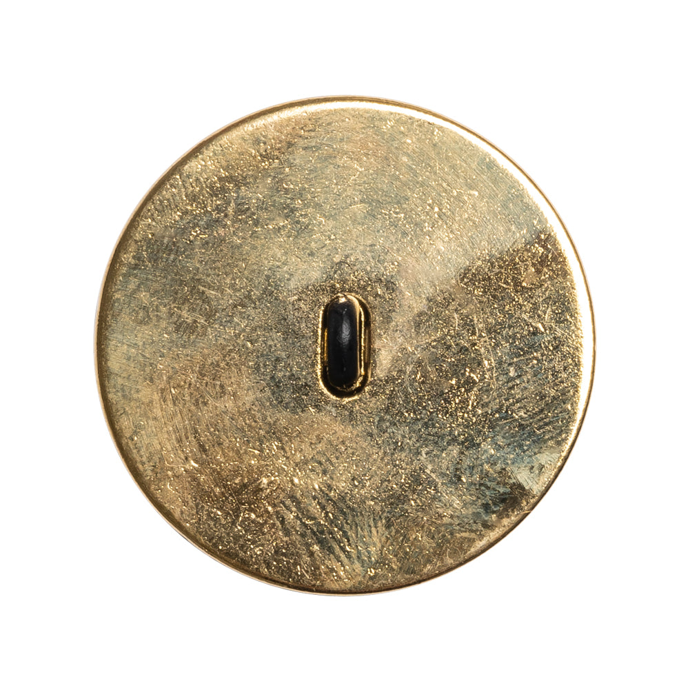Domed Plastic Shank Back Button - Black and Metallic Gold Faceted - 44L/28mm Detail
