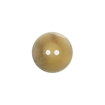 Plastic 2-Hole Button Made in Italy - Brown Mottled Wide Rim - 24L/15mm Detail