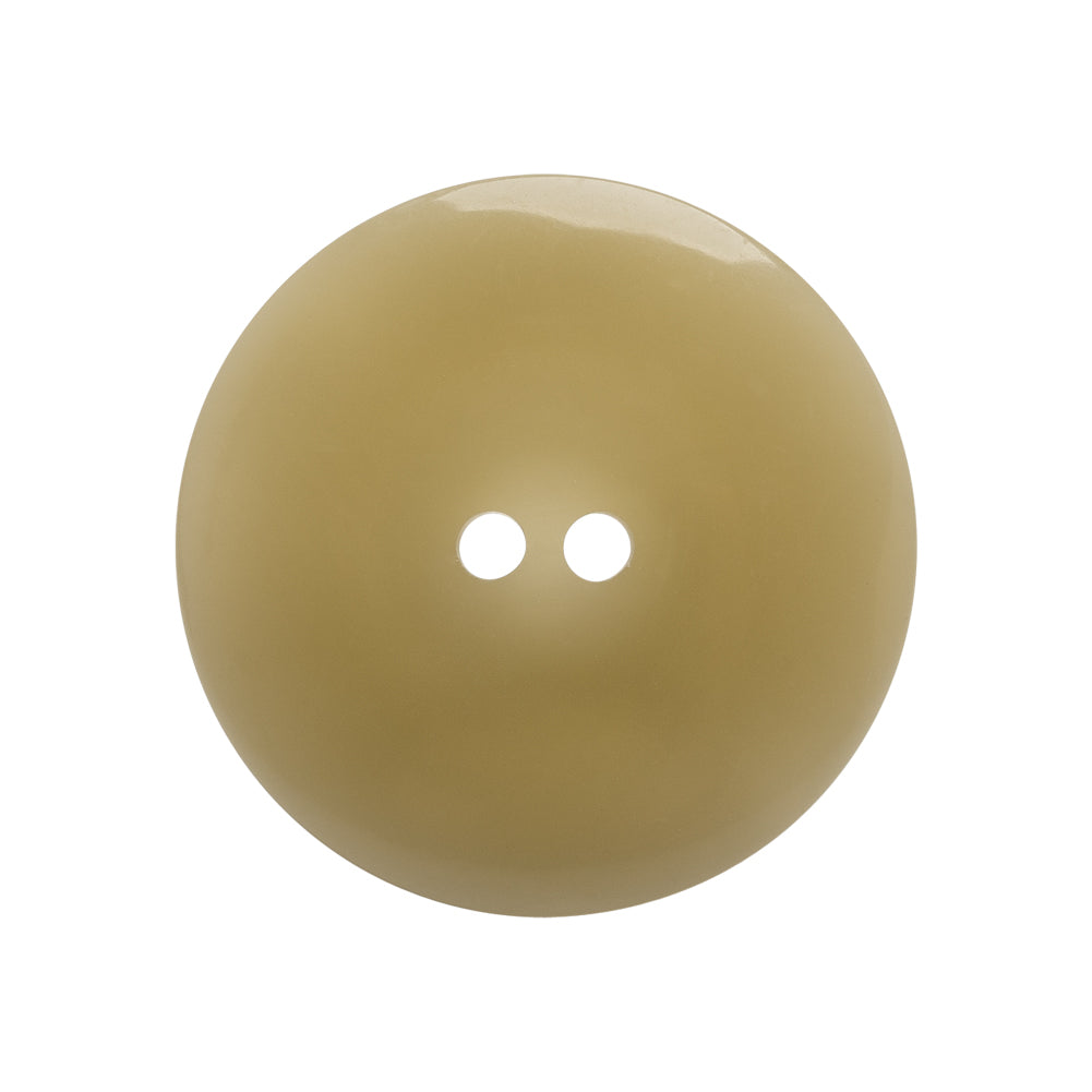Plastic 2-Hole Button Made in Italy - Ivory Mottled Wide Rim - 42L/27mm Detail