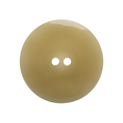 Plastic 2-Hole Button Made in Italy - Ivory Mottled Wide Rim - 42L/27mm Detail