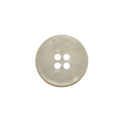 Rolled Rim 4-Hole Plastic Button - Beige and Taupe Iridescent - 28L/18mm