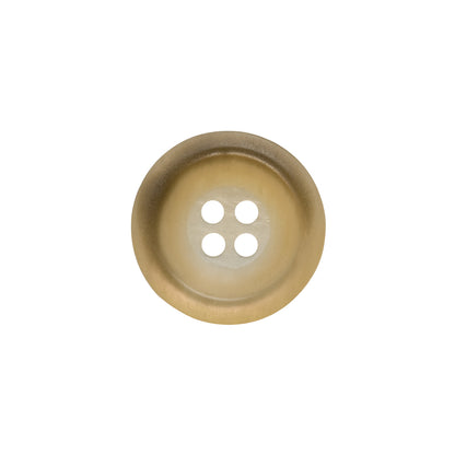 Rolled Rim 4-Hole Plastic Button - Beige and Taupe Iridescent - 28L/18mm
