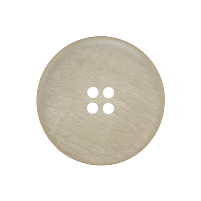 Rolled Rim 4-Hole Plastic Button - Beige and Taupe Iridescent - 40L/25.5mm