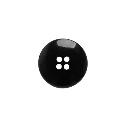 Plastic 4-Hole Button - Black Matte Center - 24L/15mm Detail