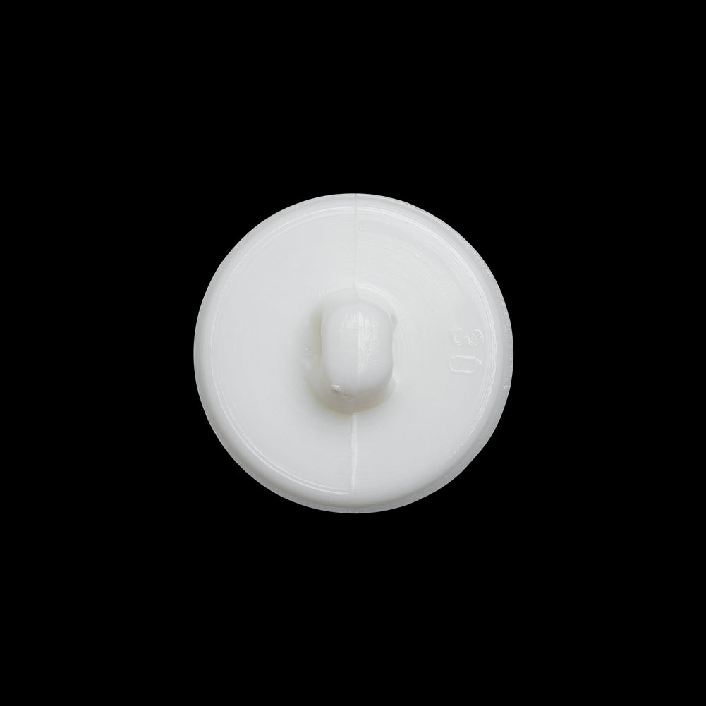 Faceted Plastic Shank Back Button - White and Silver Faux Gems - 30L/19mm - Detail