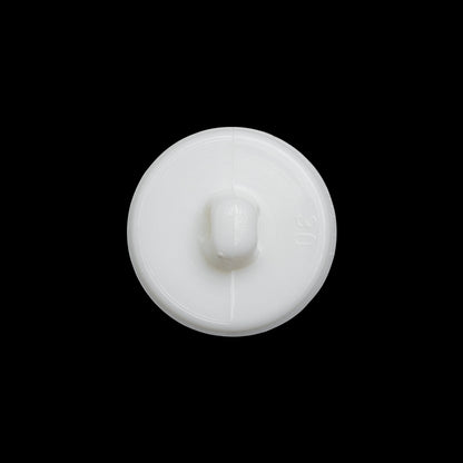 Faceted Plastic Shank Back Button - White and Silver Faux Gems - 30L/19mm