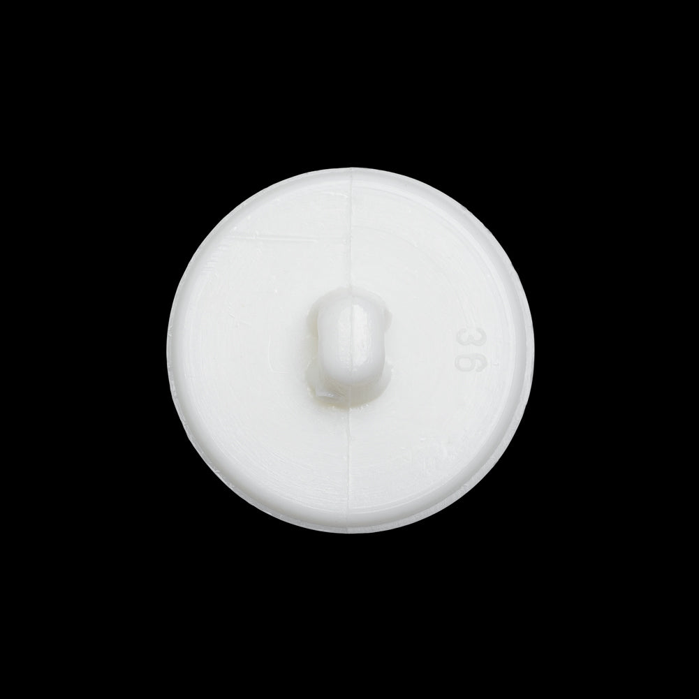 Faceted Plastic Shank Back Button - White and Silver Faux Gems - 36L/23mm - Detail