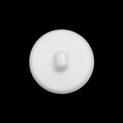 Faceted Plastic Shank Back Button - White and Silver Faux Gems - 36L/23mm