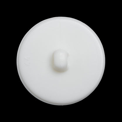 Faceted Plastic Shank Back Button - White and Silver Faux Gems - 44L/28mm