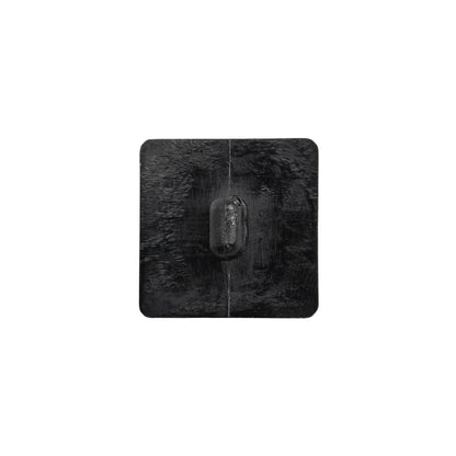 Plastic Shank Back Button - Black Faceted Square - 36L/23mm