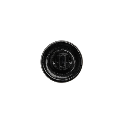 Glass Shank Back Button - Black Honeycomb Faceted - 20L/12.5mm