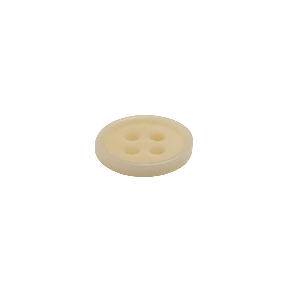 Bone 4-Hole Button - 20L/12.5mm - Off White Narrow Rim
