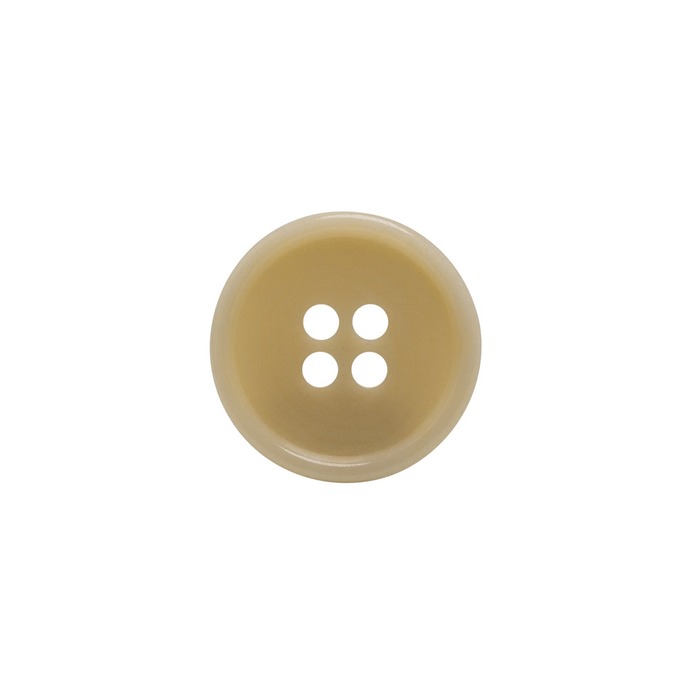 Bone 4-Hole Button - 24L/15mm - Ivory Narrow Rim