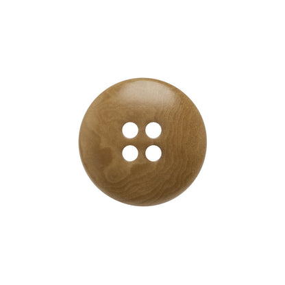 Horn 4-Hole Button - 30L/19mm - Light Brown Swirled